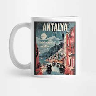 Antalya Turkey Vintage Retro Travel Tourism Mug